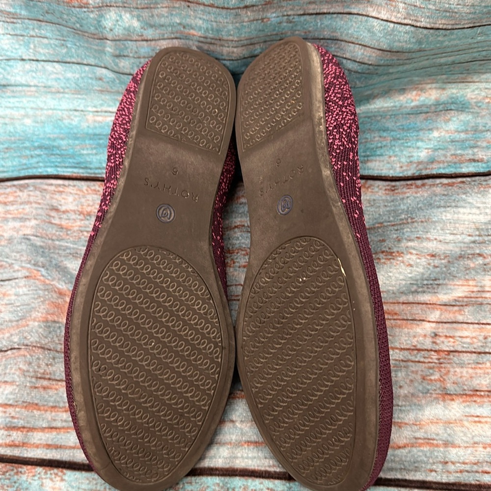 Rothy's Flat Fig Python Purple Round Toe Retired … - image 6